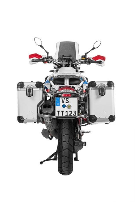 Reflektierende Aufkleber Für Touratech Seitenkoffer – BMW R1200 GS | Schwarz-Rot, PVC-Folie
