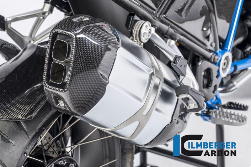 Ilmberger AHS.041.GS12L.K BMW R 1200 GS LC en Adventure LC Ilmberger carbon eindkap Uitlaat hitteschild